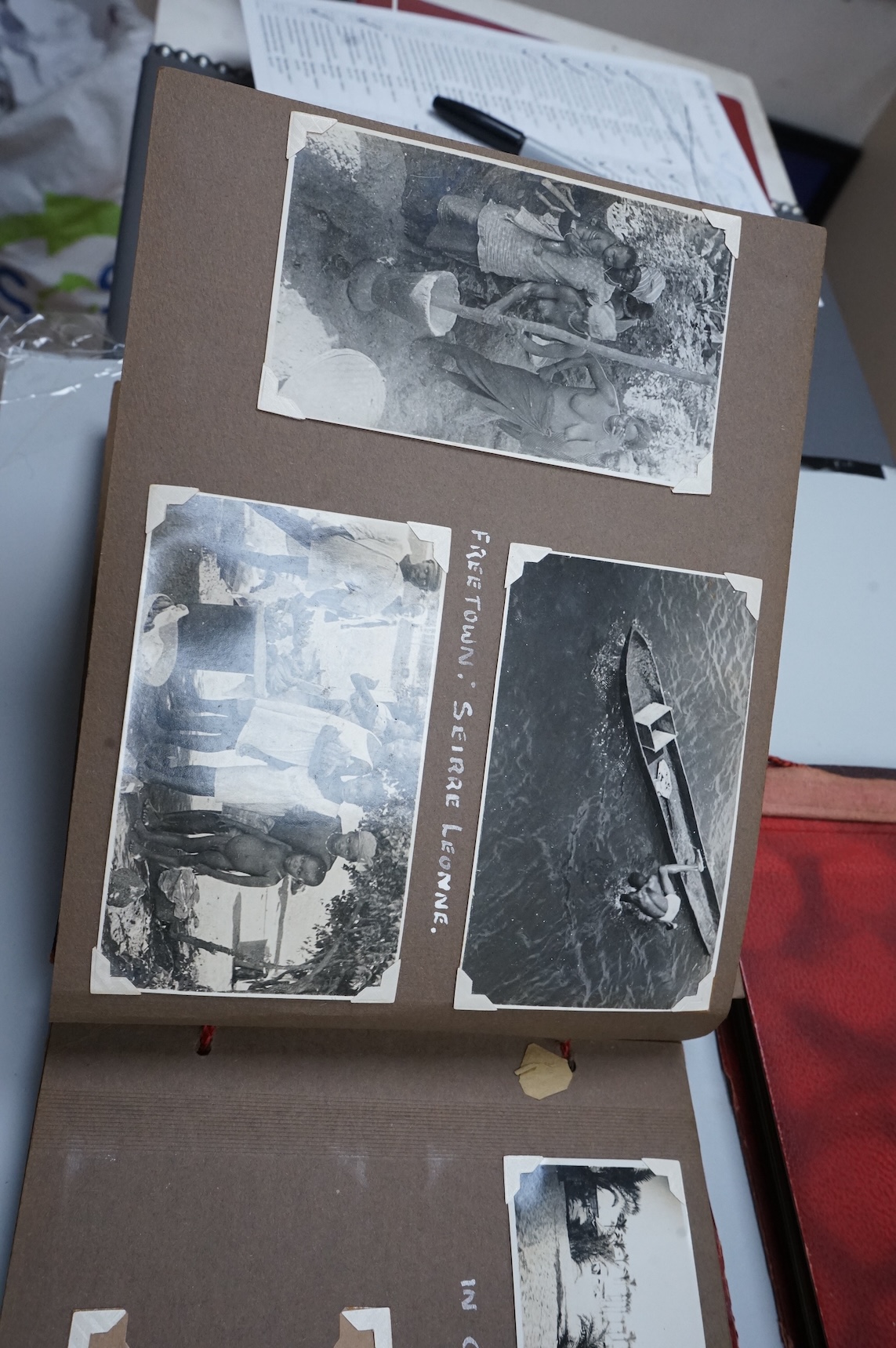 Two WWII Royal Marine related photograph albums, the images captured and collected by George Hollingdale and his brother Len Clark, Royal Sussex Regiment and Dunkirk veteran